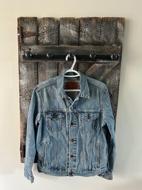 Men's Levi's Vintage Jean Jacket Stone Wash w/Jim Beam Added to the Back